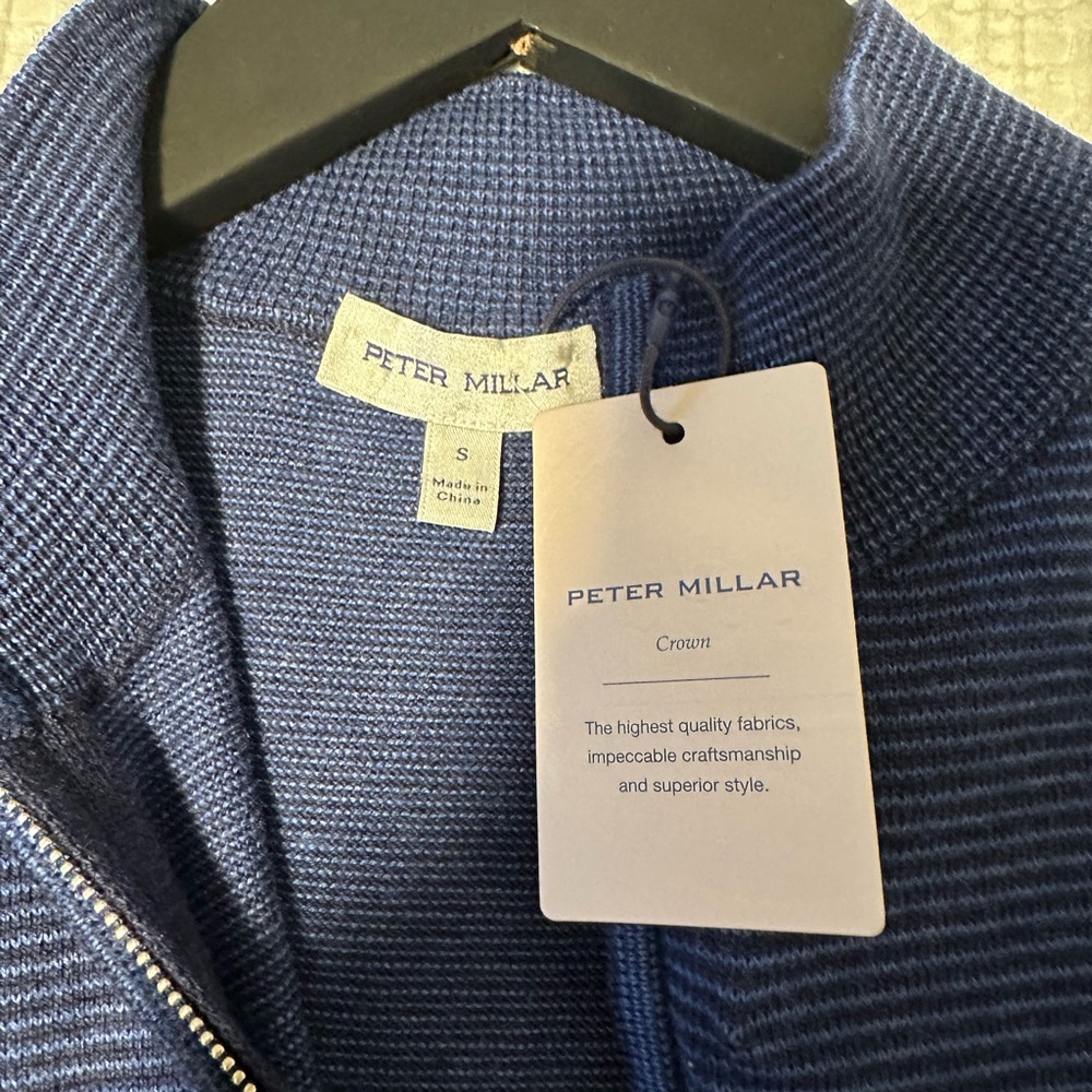 PETER MILLAR
CROWN MEN'S CANTON
STRIPE QUARTER-ZIP - Picture 4 of 7